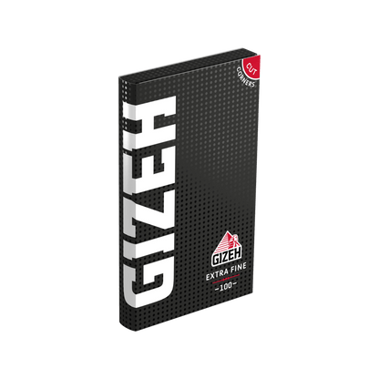 Aufgeklapptes GIZEH Black DW Extra Fine Heft mit extra feinen Blättchen