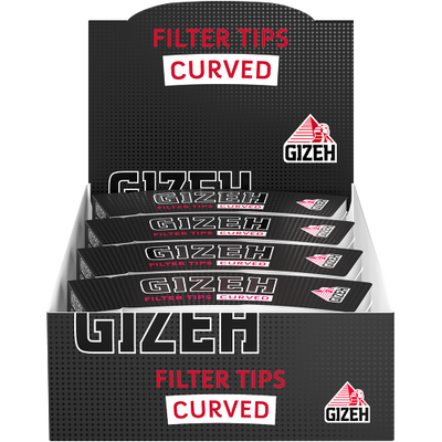 GIZEH Black Filter Tips Curved Drehfilter, 20 Stück