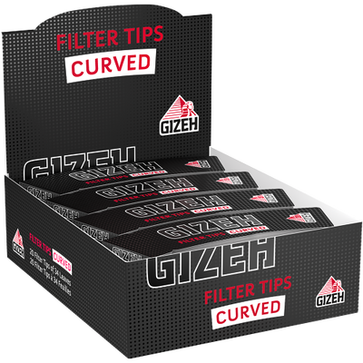 GIZEH Black Filter Tips Curved Drehfilter, 20 Stück