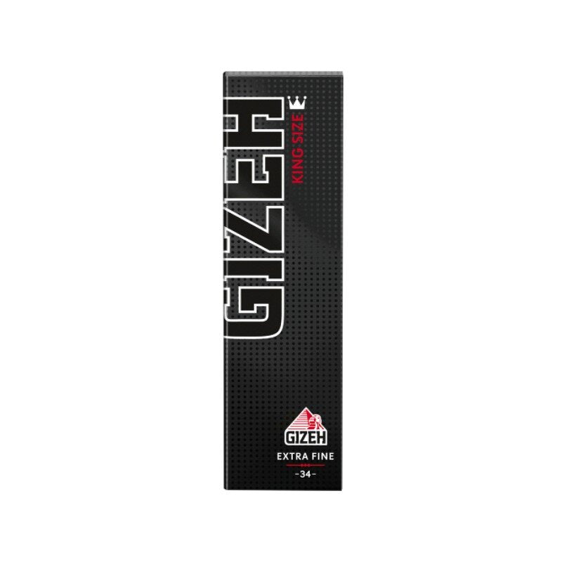 GIZEH Black King Size Slim Extra Fine Longpapers 34 Blatt