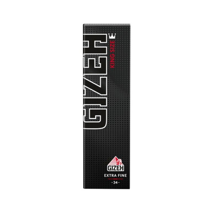 GIZEH Black King Size Slim Extra Fine Longpapers 34 Blatt