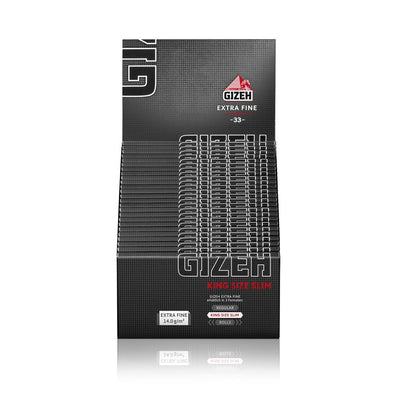 GIZEH Black King Size Slim Papers Display 50 Heftchen