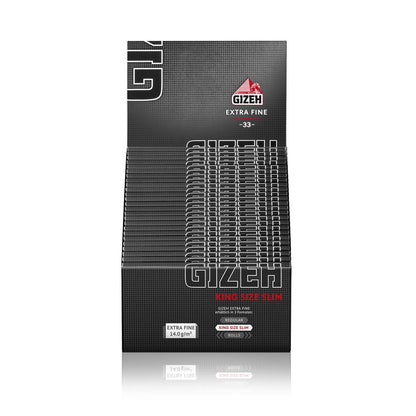 GIZEH Black King Size Slim Papers Display 50 Heftchen