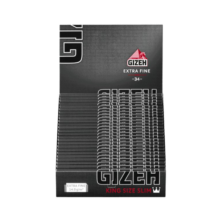 GIZEH Black King Size Slim Zigarettenpapier, 25 Stück