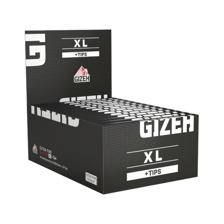 Gizeh Black King Size XL Blättchen mit Tips, 26 Stück