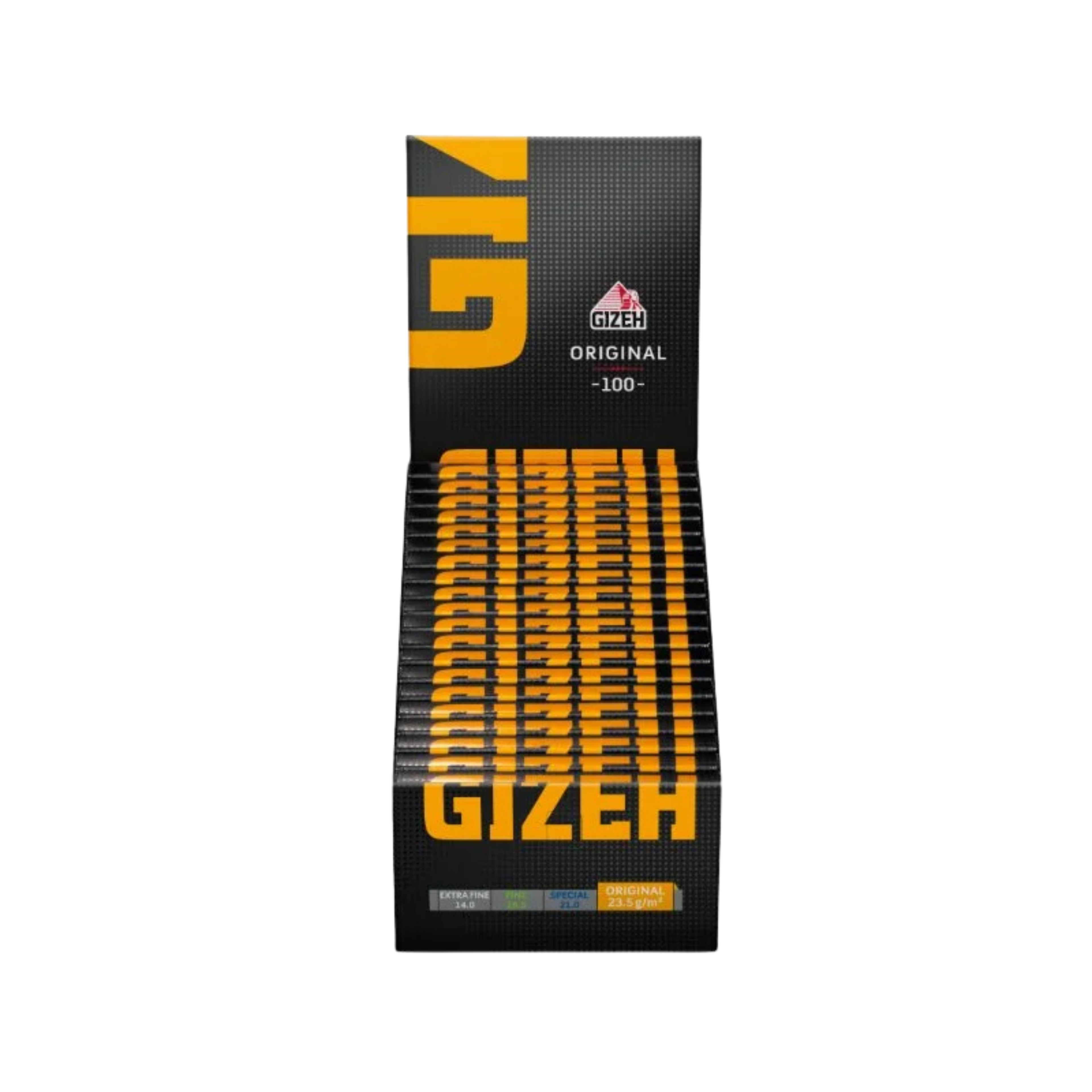 GIZEH BLACK Original Display mit 20 Packungen à 100 Blatt