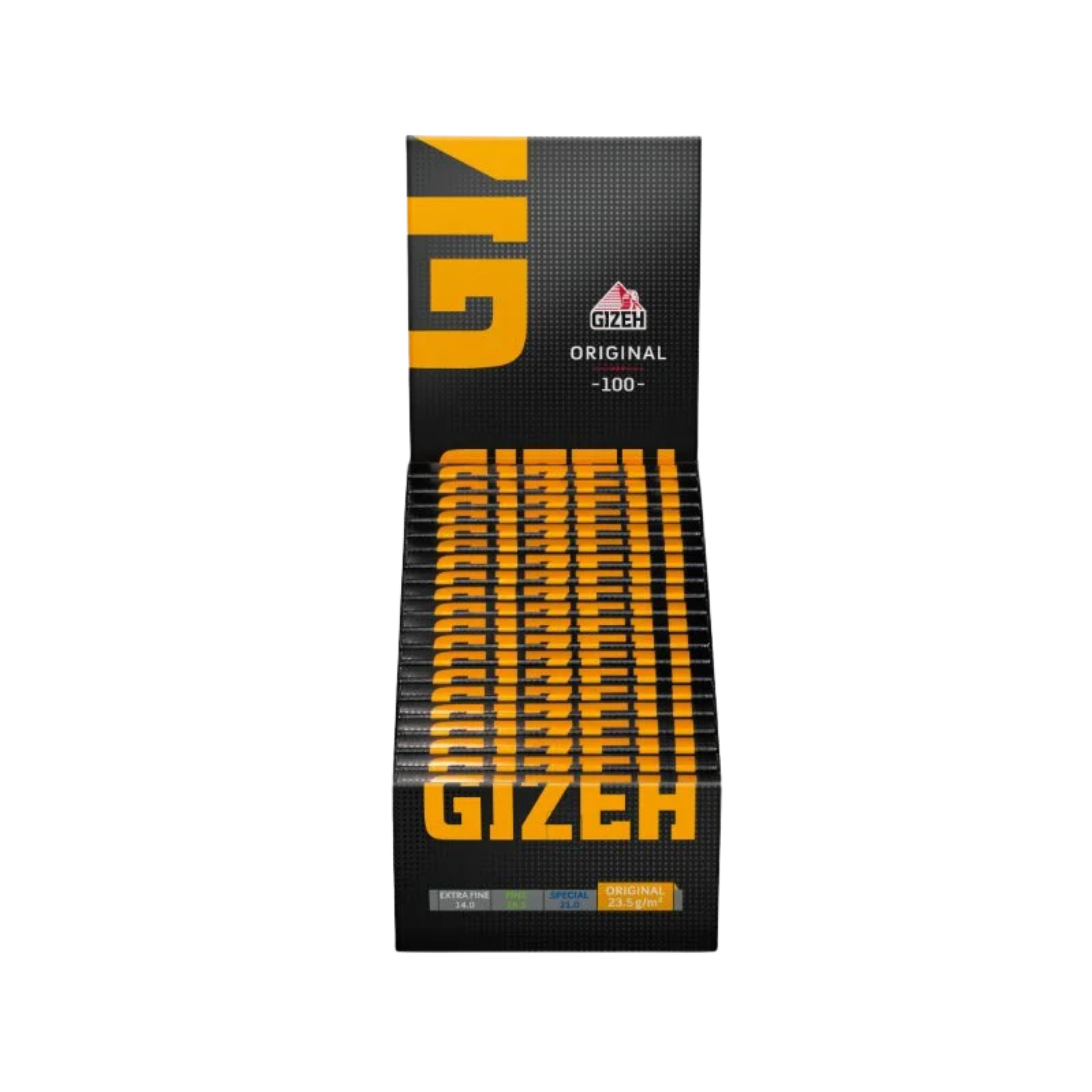 GIZEH BLACK Original Display mit 20 Packungen à 100 Blatt