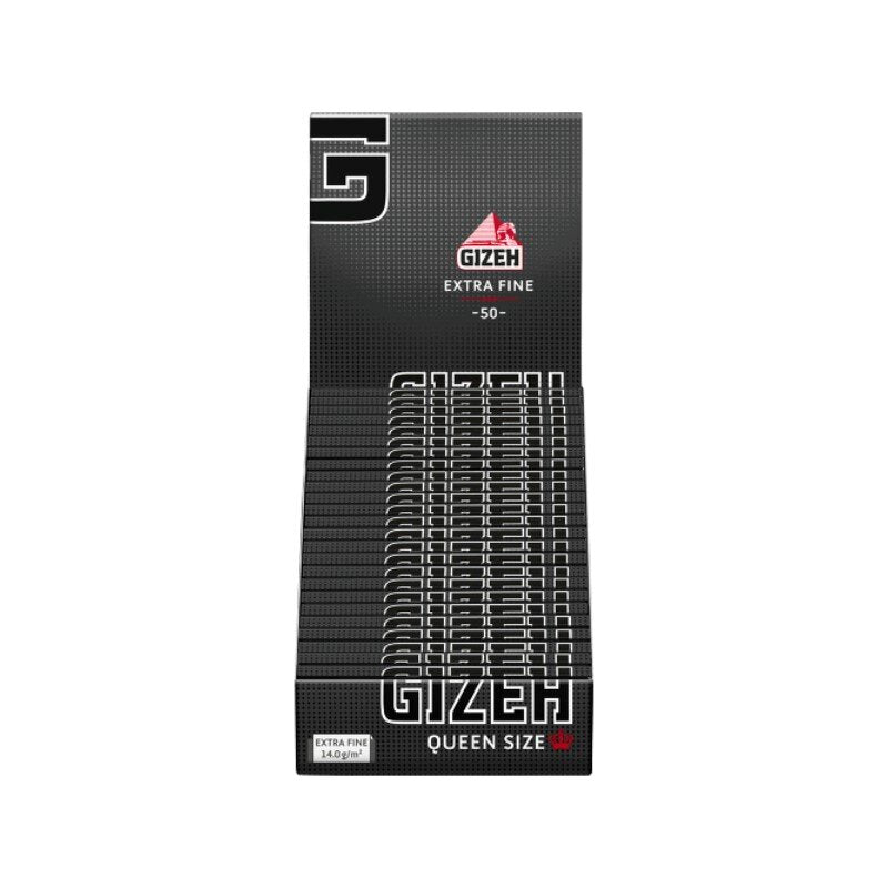 GIZEH Black Queen Size Papers Display mit 25 Heften à 50 Blatt