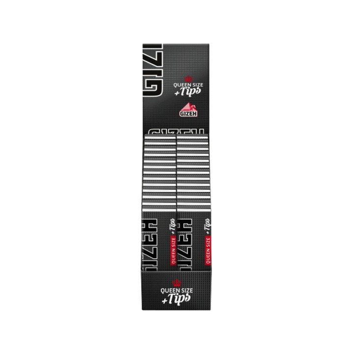 GIZEH Black Queen Size + Tips Display mit 26 Heftchen