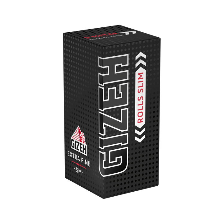 GIZEH Black Rolls Slim 5 m King Size Papier mit herausgezogener Bahn