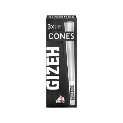 GIZEH Cones Black King Size mit konischem Aktivkohlefilter 3 Stück Packung