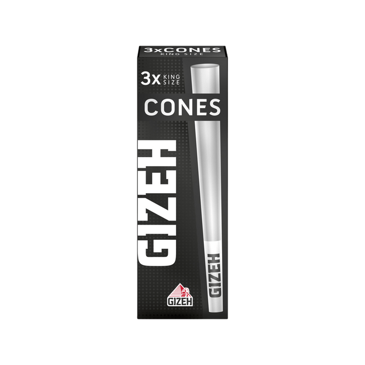 GIZEH Cones Black King Size mit konischem Aktivkohlefilter 3 Stück Packung