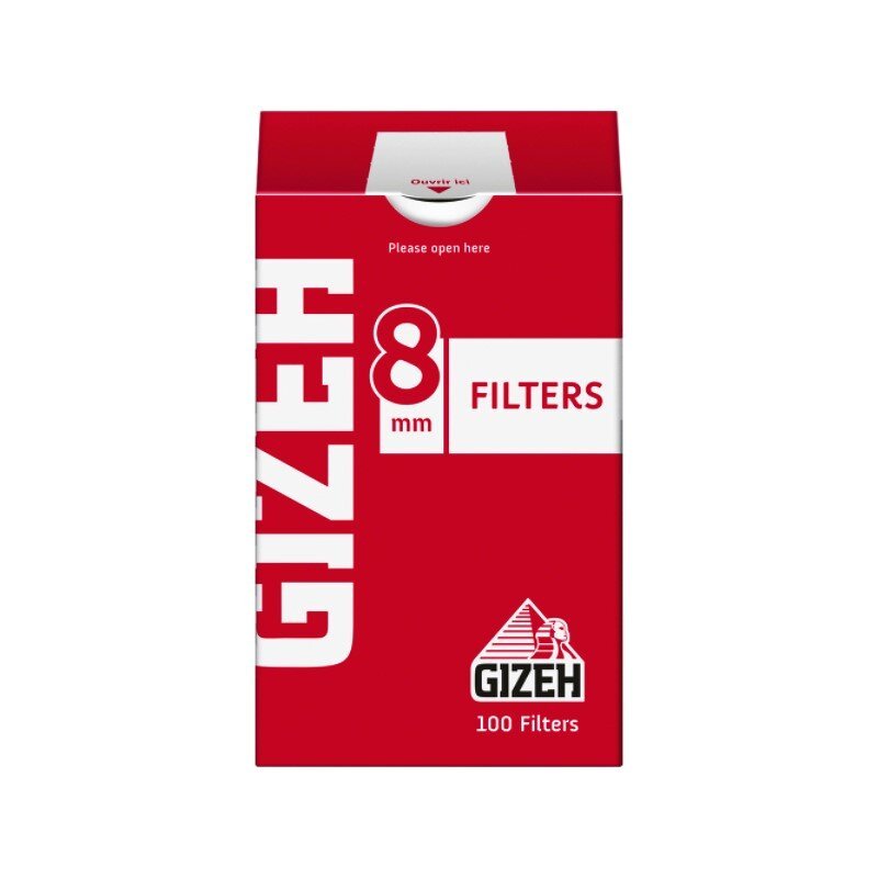 GIZEH - Fein Filter 8mm Aktivkohle - 100 Stück kaufen bei rauchwerk.ch