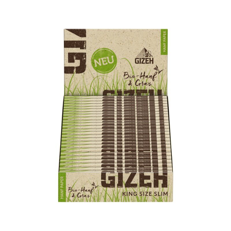 GIZEH Hanf & Gras King Size Slim Display mit 50 Heftchen