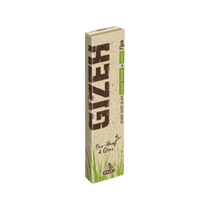 GIZEH Hanf &amp; Gras King Size Slim + Tips schräge Ansicht