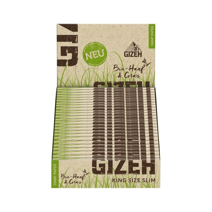 GIZEH Hanf & Gras King Size Slim Display mit 50 Heftchen