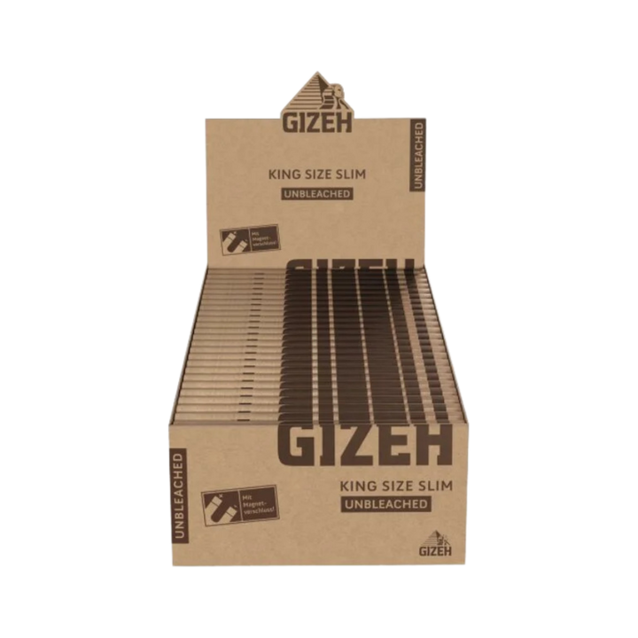 GIZEH King Size Slim Unbleached Display mit 50 Packungen
