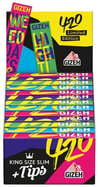 GIZEH - KS Slim + Tips - Black 420 Edition kaufen bei rauchwerk.ch