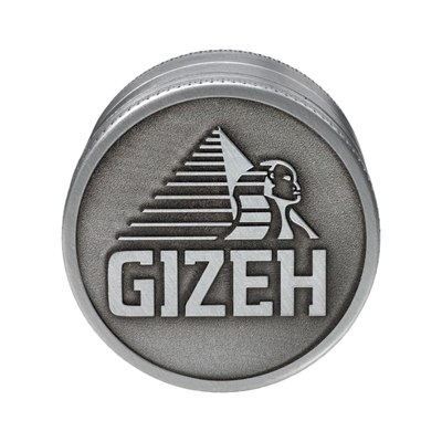 GIZEH Metal Grinder 4-teilig 50 mm in Silber bei Rauchwerk