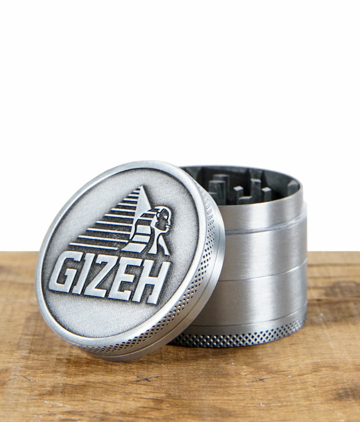 GIZEH Metal Grinder in Silber, 4-teilig, 50 mm