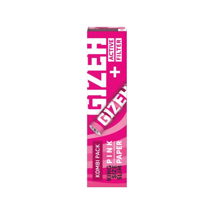 GIZEH Pink King Size Slim + Active Filter Heft 34+16