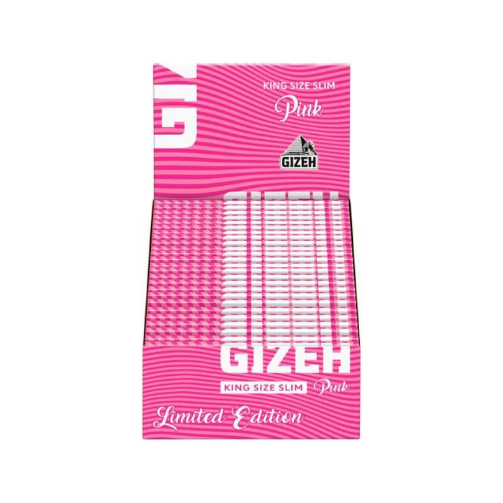 GIZEH Pink King Size Slim Papers Display 50 Heftchen