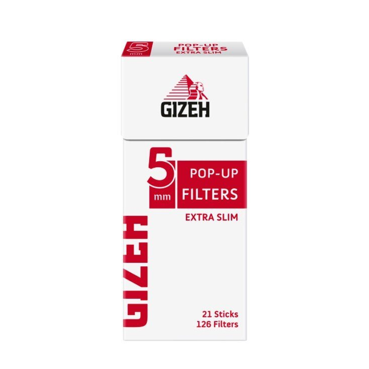 GIZEH Pop-Up Filter Sticks Extra Slim Box 126 Stück