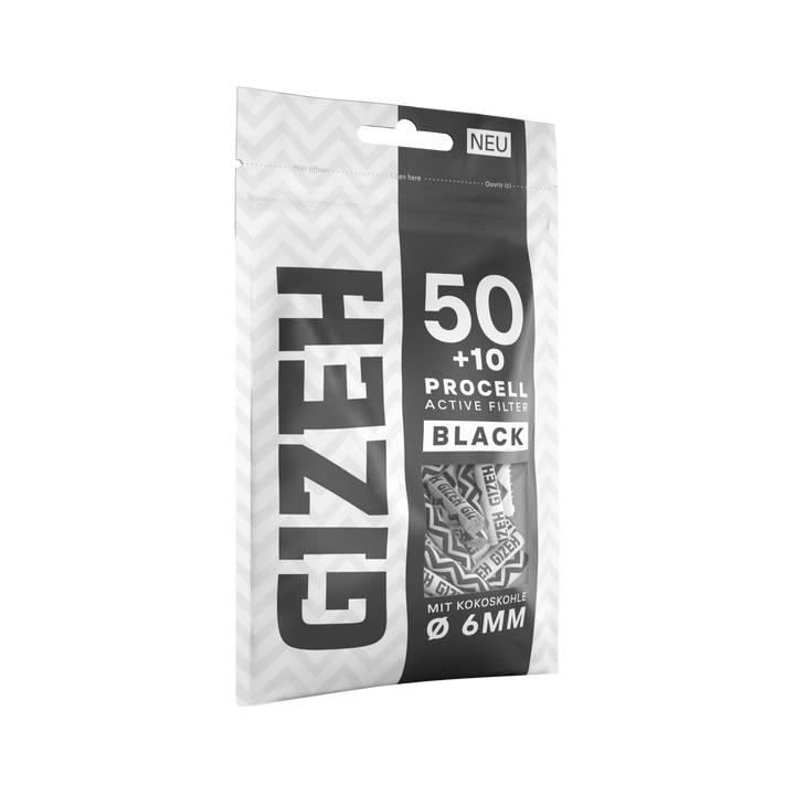 Seitenansicht GIZEH ProCell Black 6 mm Filterbeutel