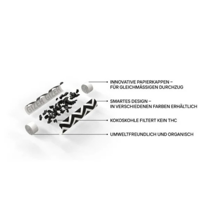 Weitere Ansicht der GIZEH ProCell 6 mm Aktivkohlefilter