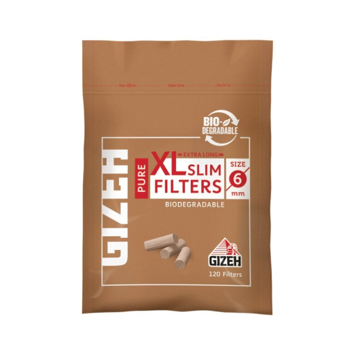 GIZEH Pure XL Slim Filter 6 mm im 120 Stück Beutel
