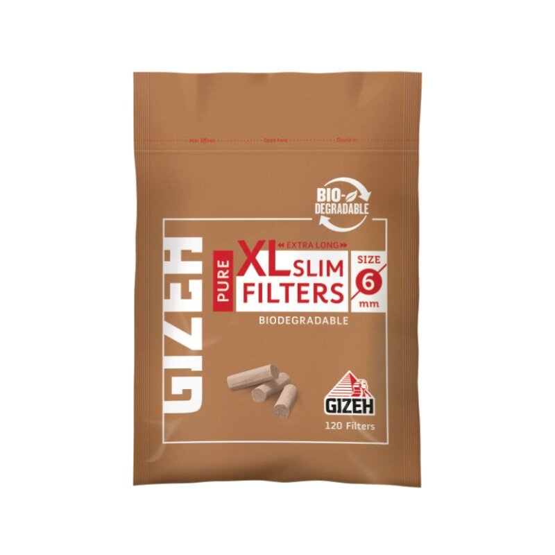GIZEH Pure XL Slim Filter 6 mm im 120 Stück Beutel