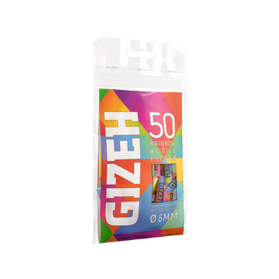 GIZEH Rainbow Active Filter 6 mm Beutel schräge Ansicht
