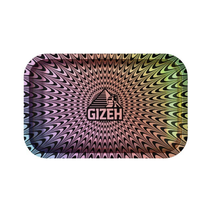 GIZEH Rolling Tray Trippy colored Medium 27,5 x 17,5 cm Metalltablett