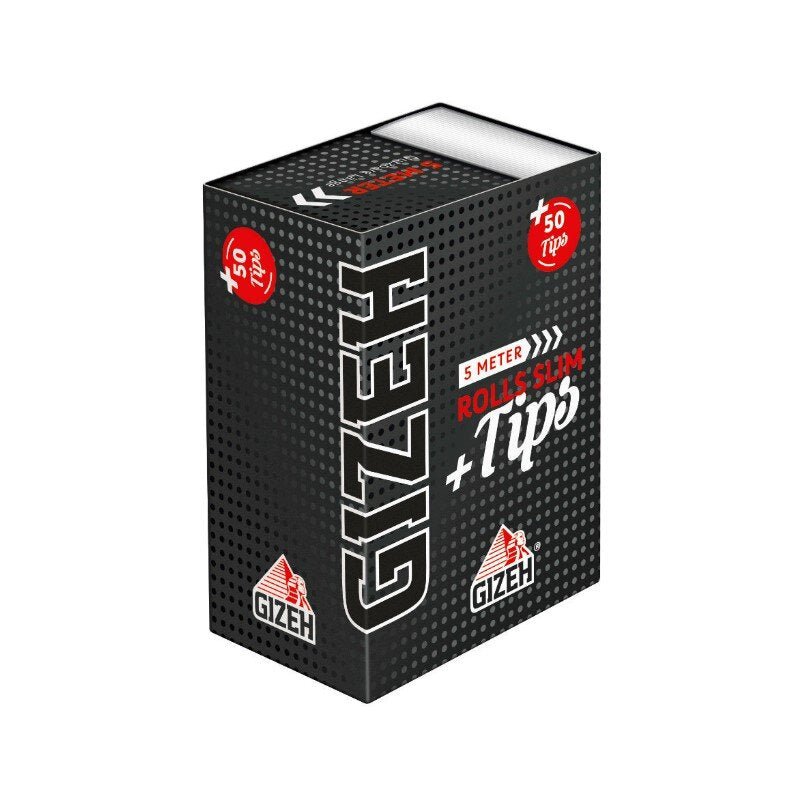 GIZEH - Rolls Slim + Tips - Black - 5 Meter kaufen bei rauchwerk.ch