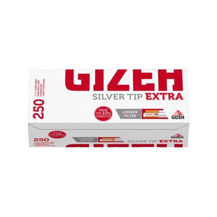 GIZEH Silver Tip Extra Zigarettenhülsen 250 Stück Box