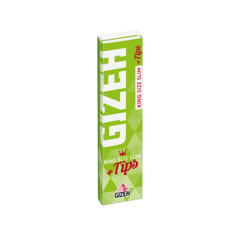 GIZEH King Size Slim Super Fine Blättchen mit Tips, 5er-Pack