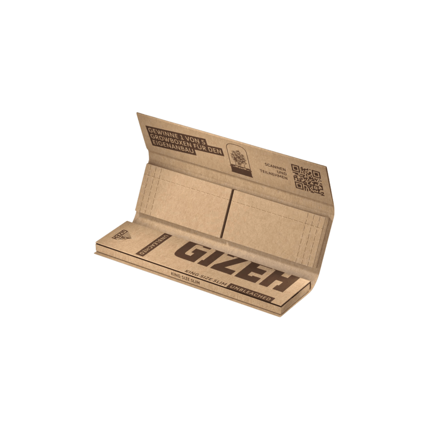 Offenes GIZEH Unbleached Heftchen mit Papers und Tips