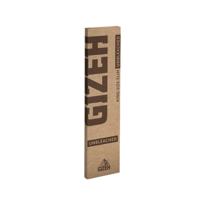 GIZEH Unbleached King Size Slim + Tips Packung schräg