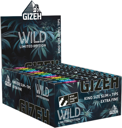 Gizeh Wild King Size Slim Blättchen mit Tips, 26 Stück