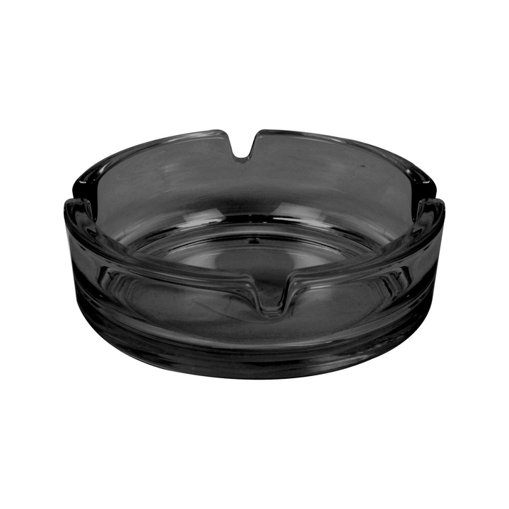 Glas-Aschenbecher in Schwarz, 10.5 cm, 6 Stück