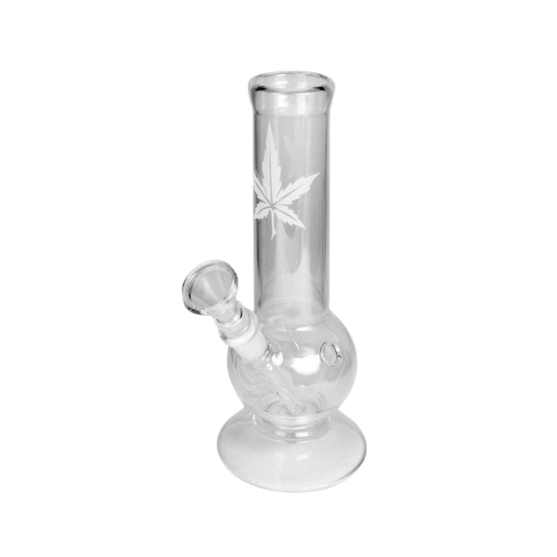Glas Bong - Hemp Leaf - 21cm kaufen bei rauchwerk.ch