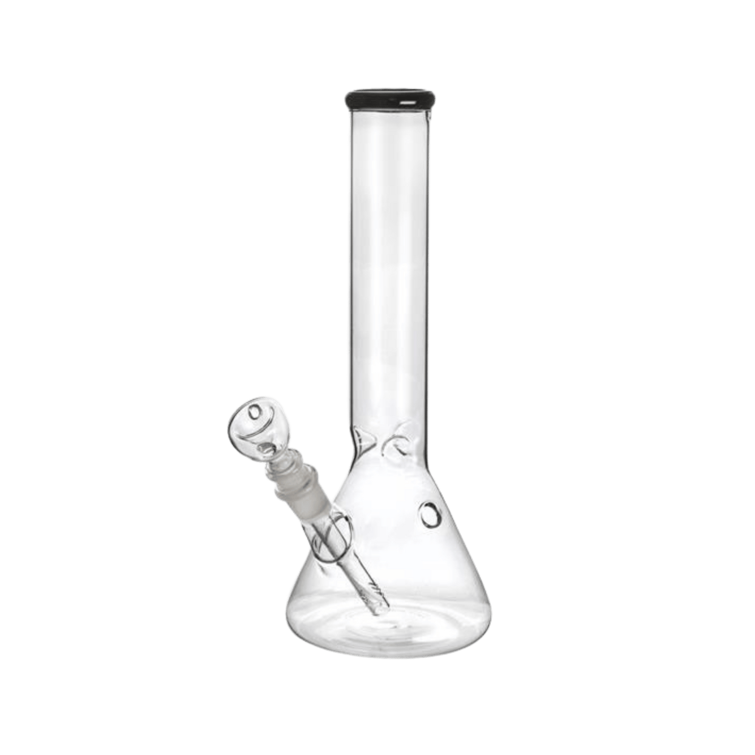 Glas Bong Ice Black 30 cm mit schwarzem Mundstück