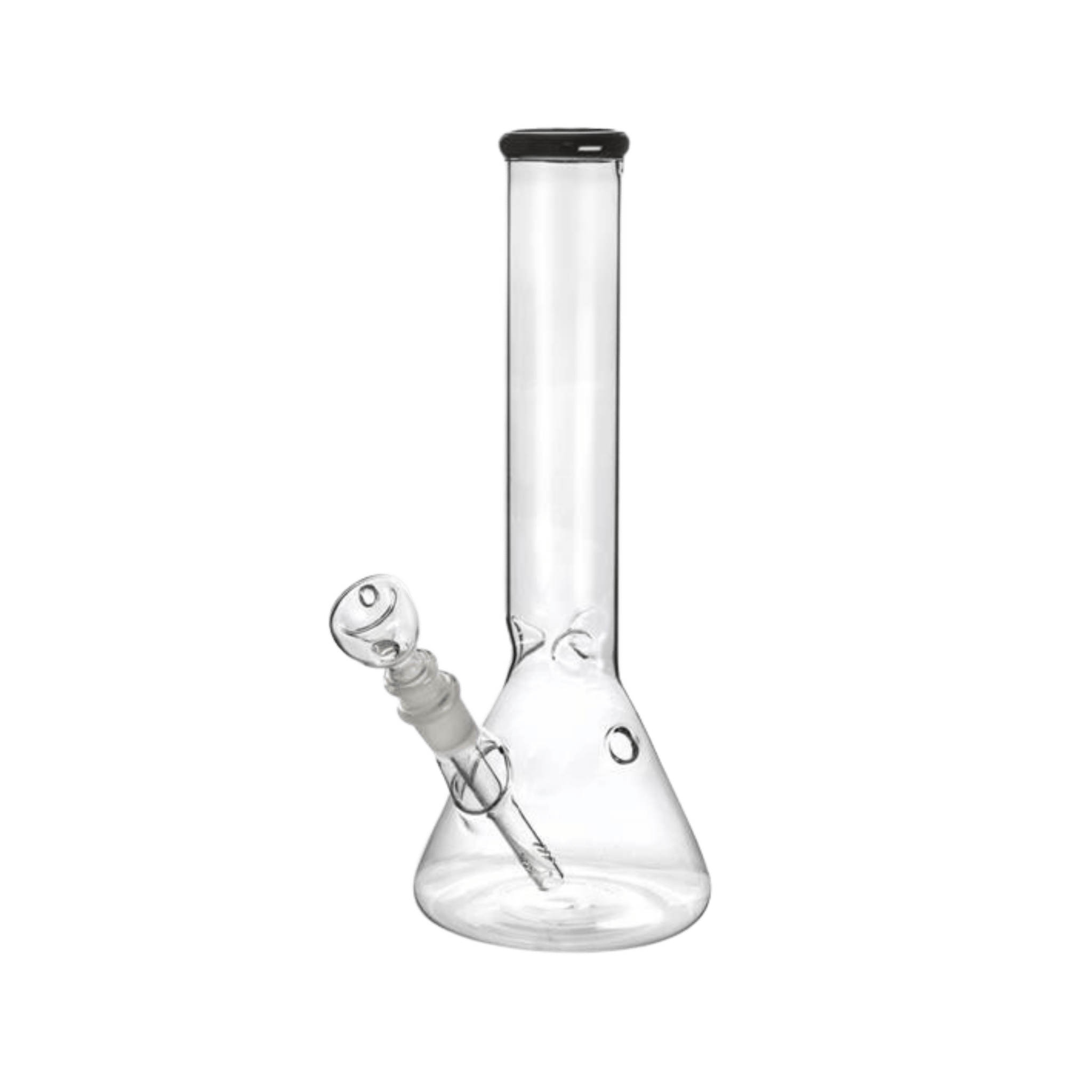 Glas Bong Ice Black 30 cm mit schwarzem Mundstück