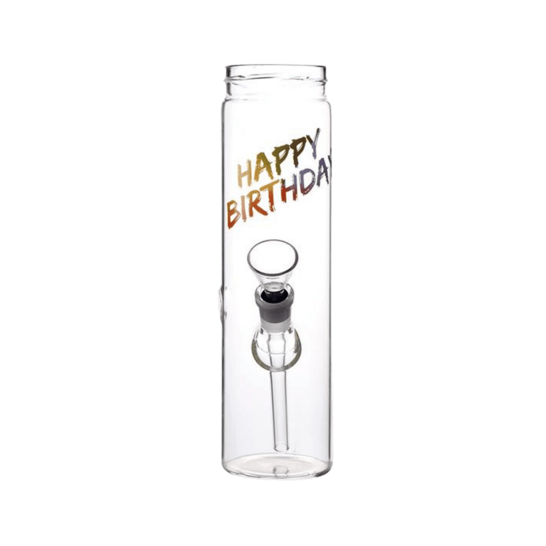 Glas Bottle Bong - Happy Birthday - 22cm kaufen bei rauchwerk.ch