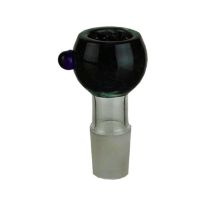 Glas-Steckkopf für Bong in Schwarz, 1 Stück