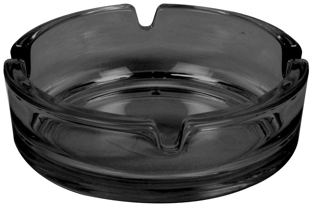 Glas-Aschenbecher in Schwarz, 10.5 cm, 6 Stück
