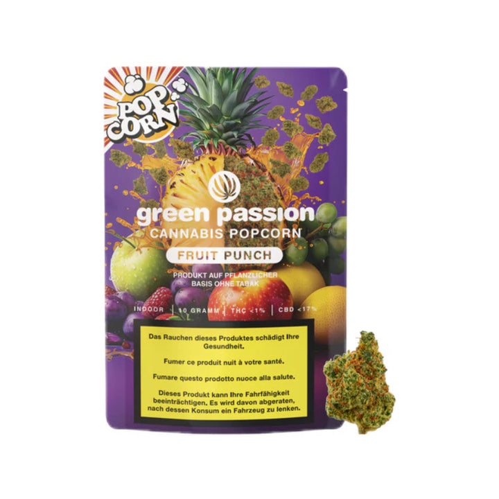 Green Passion Fruit Punch Popcorn – CBD-Blüten, 10 g
