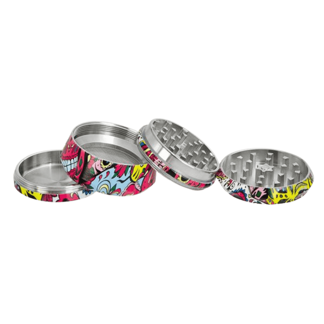 Grinder Alu Mexican Graffiti - 50mm - 4 Layers kaufen bei rauchwerk.ch