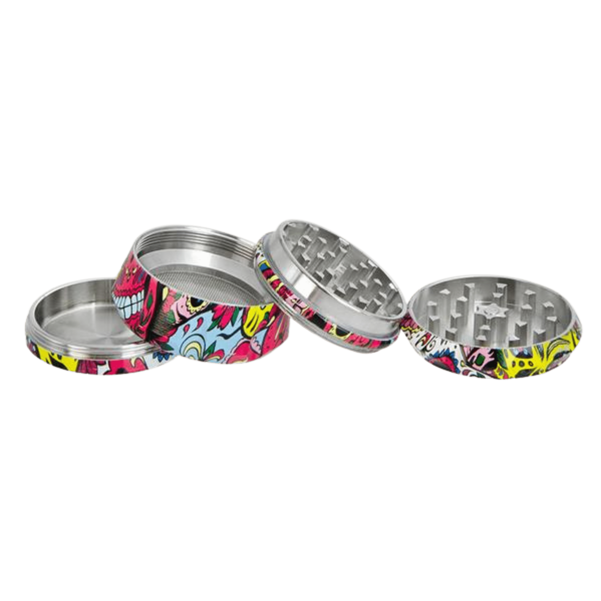 Grinder Alu Mexican Graffiti - 50mm - 4 Layers kaufen bei rauchwerk.ch