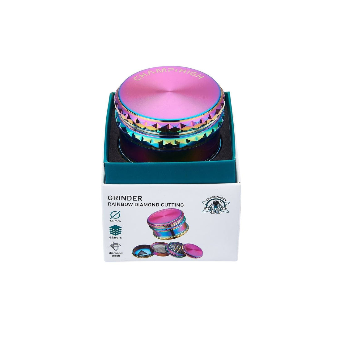 Grinder Big Rainbow - 65mm - 4 Layers kaufen bei rauchwerk.ch